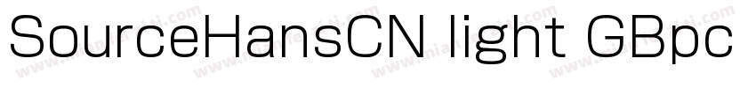 SourceHansCN light GBpc EUC H字体转换